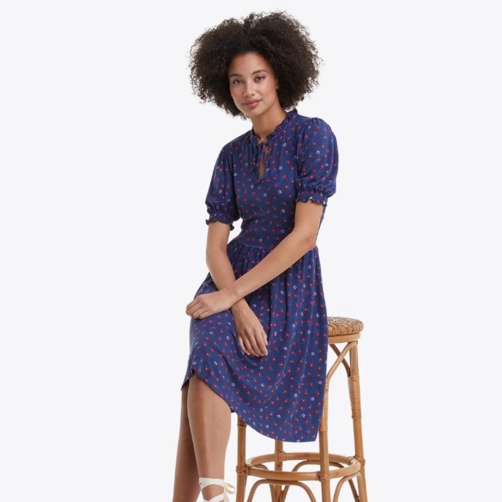 Draper James Nanci Dress in Falling Daisies 1X